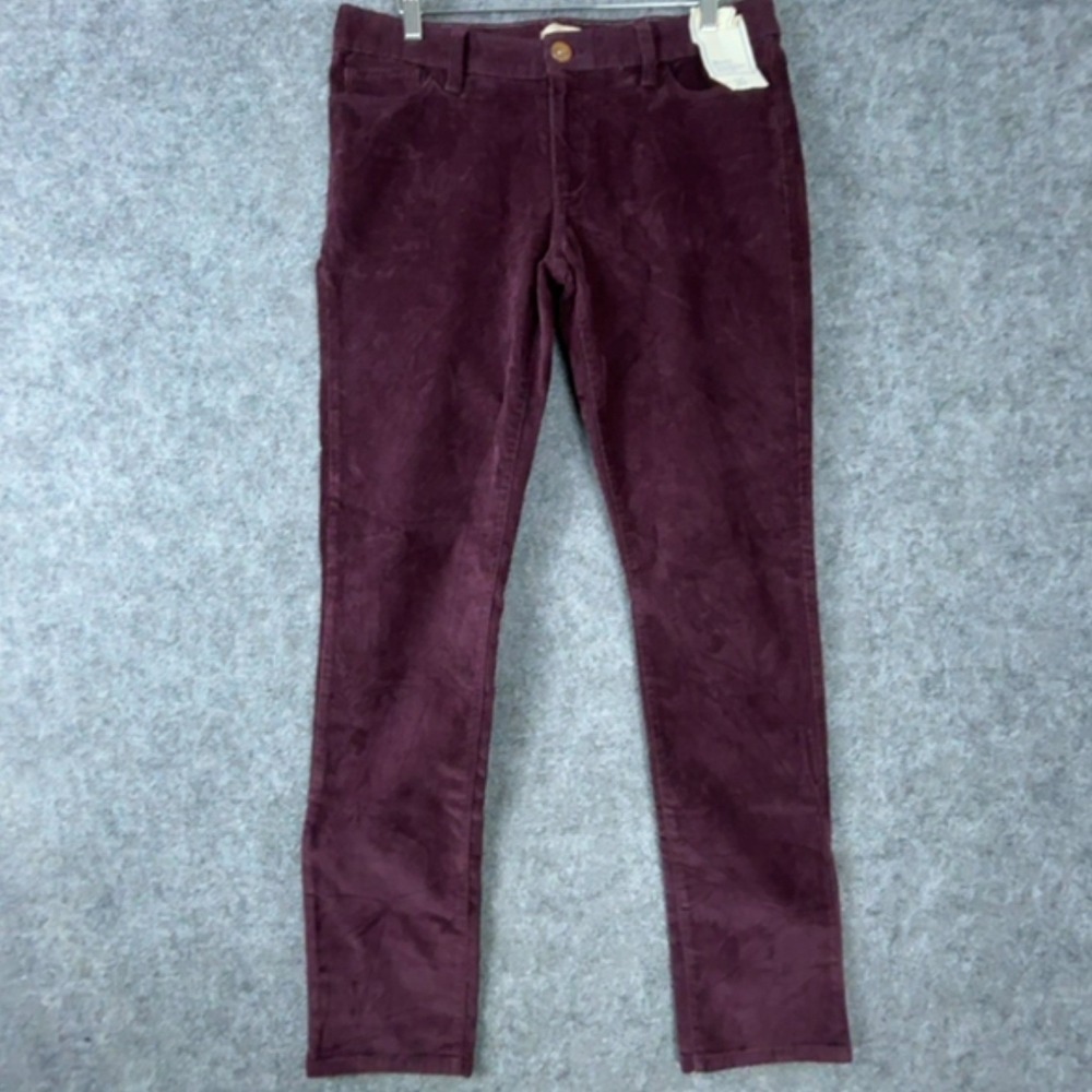 Banana Republic Corduroy Pants Womens 30 Purple Skinny Fit Low Rise